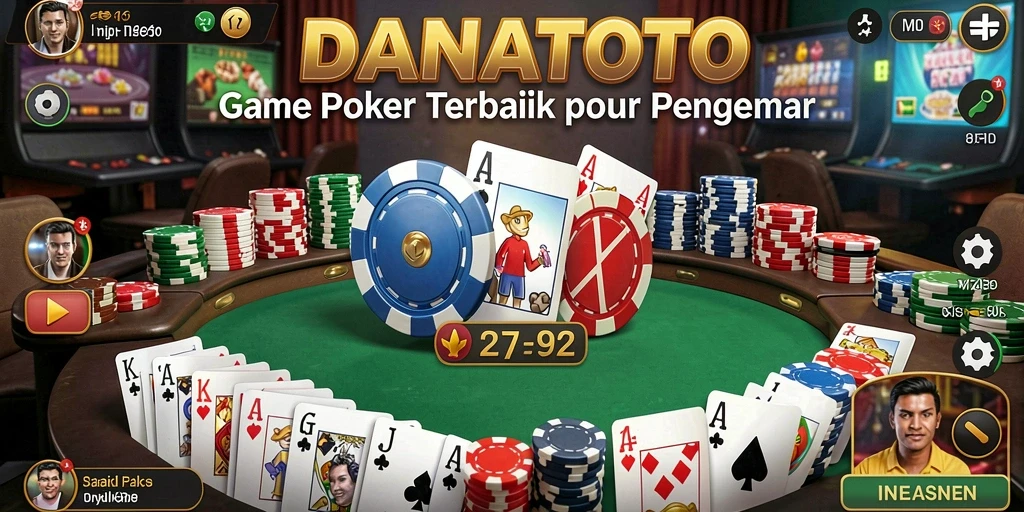 Tampilan gameplay Poker yang seru di DANATOTO.