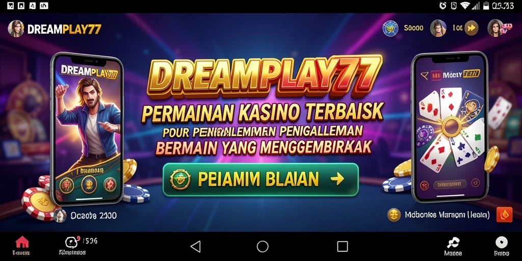 Tampilan gameplay seru dari DREAMPLAY77 dengan berbagai permainan Kasino.