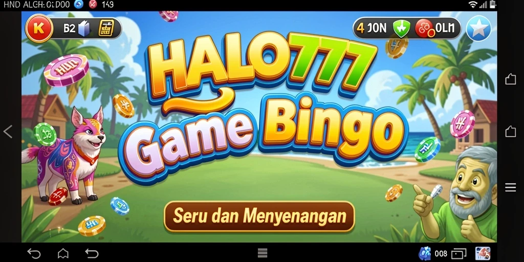 Tampilan menawan gameplay HALO777 dengan suasana Bingo yang seru.