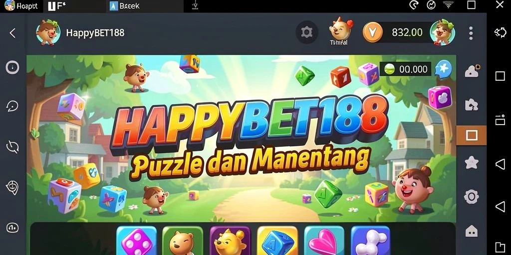 Screenshot gameplay <strong>HAPPYBET188</strong> menunjukkan tantangan puzzle yang menarik.
