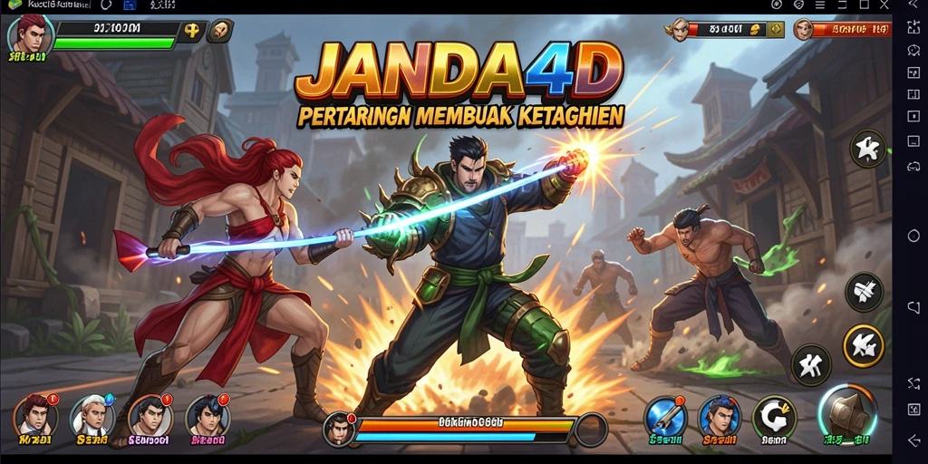 Tampilan seru dari pertarungan epik dalam JANDA4D.