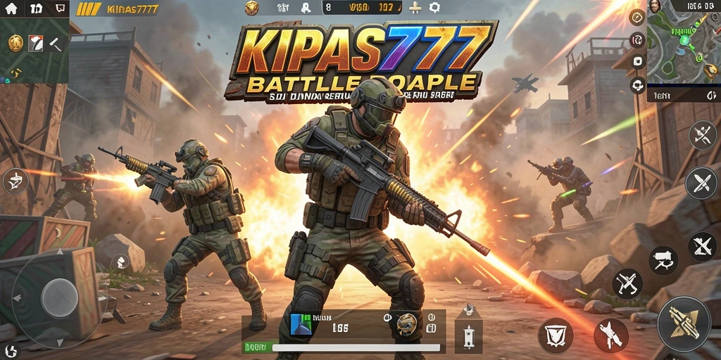 Gameplay menegangkan KIPAS777 dalam aksi Battle Royale.