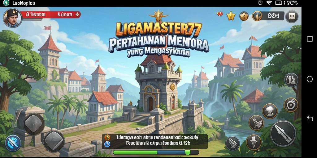 Gameplay seru LIGAMASTER77 dengan strategi menara yang mendebarkan.