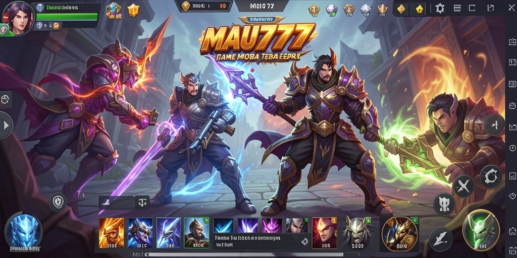 Screenshot gameplay MAU777 menampilkan aksi pertarungan yang intens.