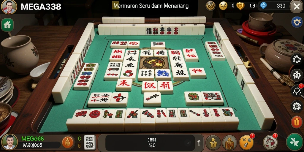Tampilan gameplay MEGA338 yang menantang dalam Mahjong.