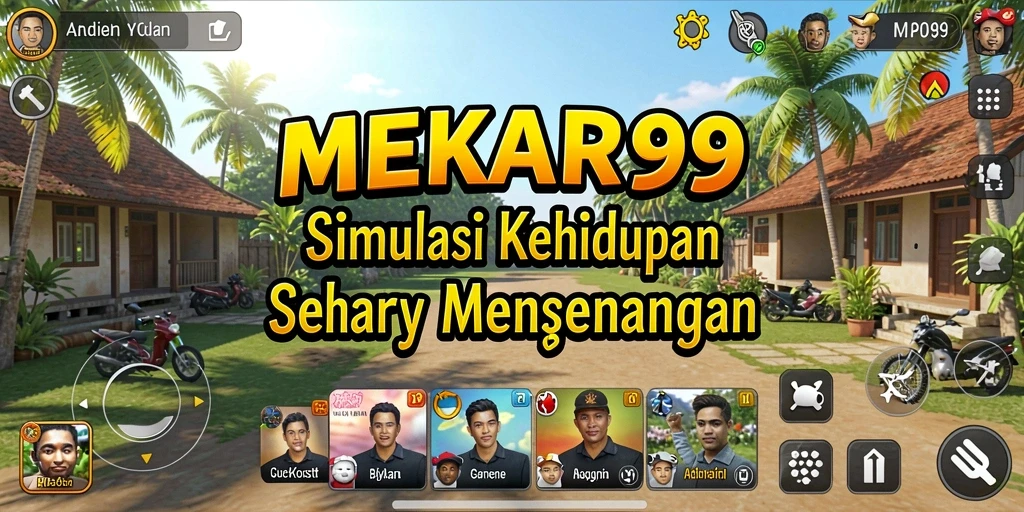 Tampilan gameplay yang menarik dalam MEKAR99 yang menunjukkan interaksi karakter.