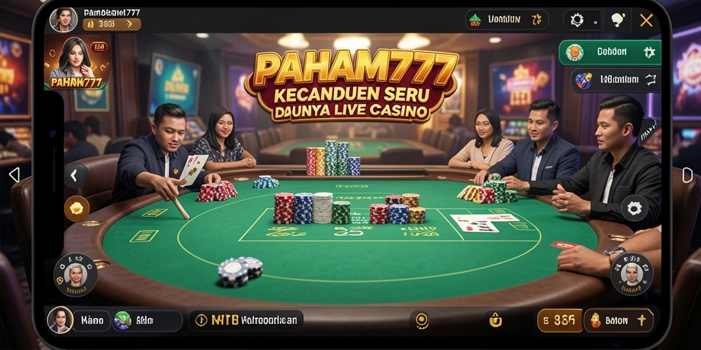 Tampilan mendebarkan dari gameplay Live Casino PAHAM777.