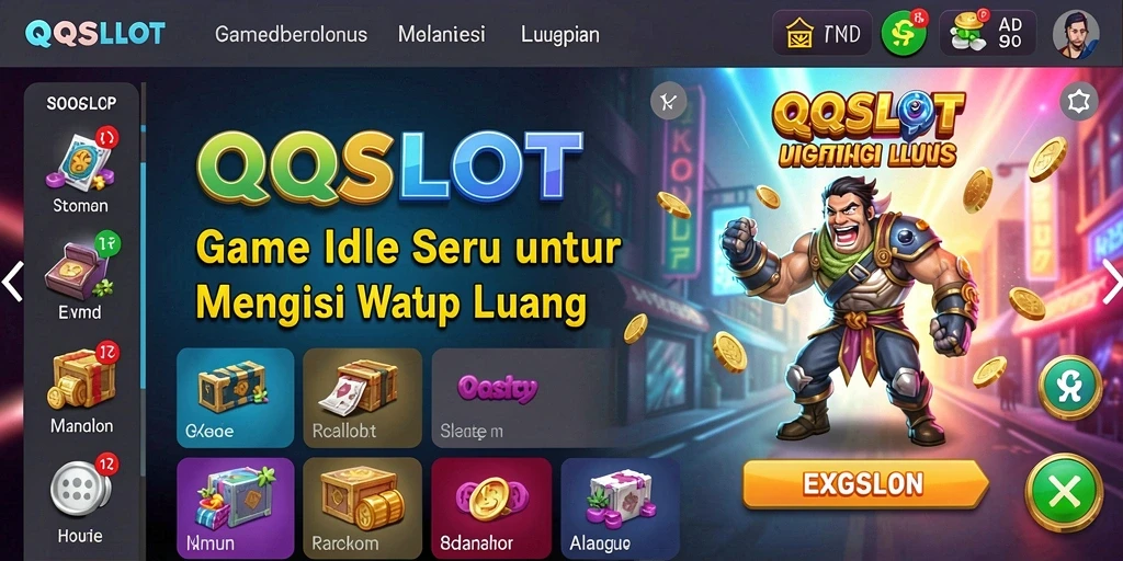 Screenshot gameplay QQSLOT menunjukkan momen seru saat mengumpulkan hadiah.