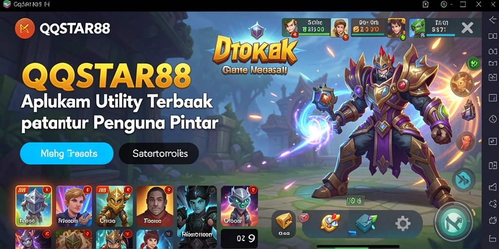 Tampilan antarmuka QQSTAR88 yang intuitif dan efisien.