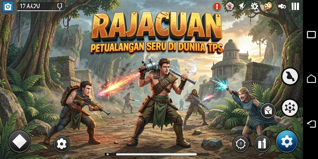 Screenshot dari gameplay menegangkan di RAJACUAN.