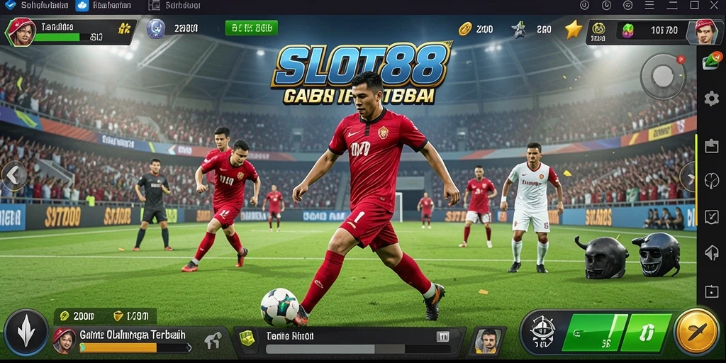 Tampilan seru dari gameplay olahraga di SLOT88.