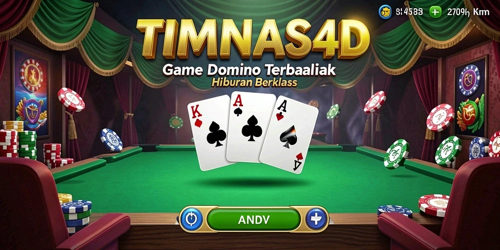 Tampilan seru gameplay Domino dari TIMNAS4D.