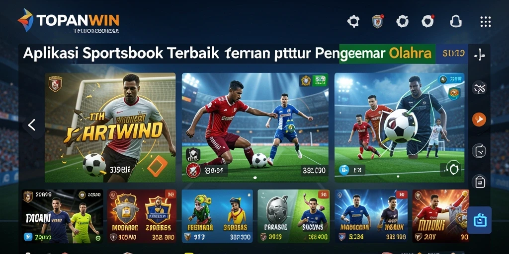 Screenshot gameplay TOPANWIN dengan tampilan taruhan olahraga yang menarik.