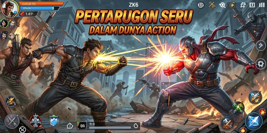 Tampilan gameplay seru di ZK6 dengan aksi mendebarkan.